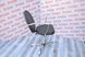 Fotel fryzjerski Lara pięcioramienny kryż bez kół srebny hydraulika