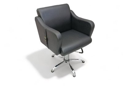 Belt barber's chair: penta-heel, chrome on hydraulics