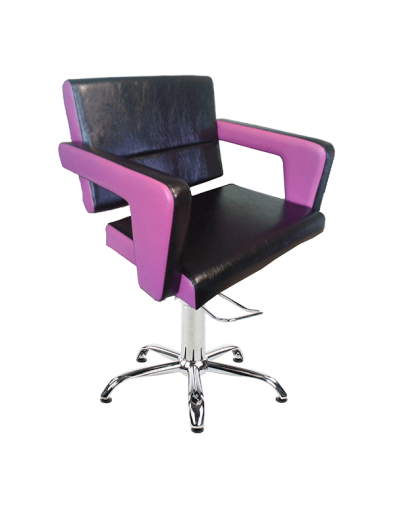 Flamingo LUX barber's chair: penta-heel, chrome on hydraulics