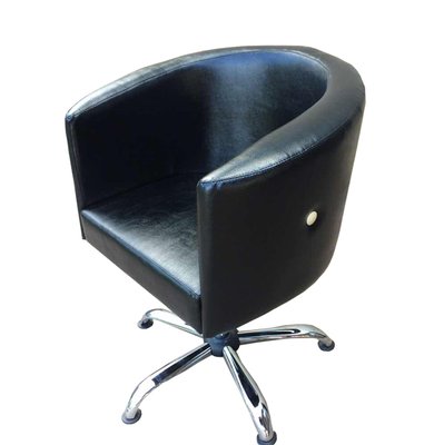 Bella barber's chair: penta-heel, chrome on hydraulics