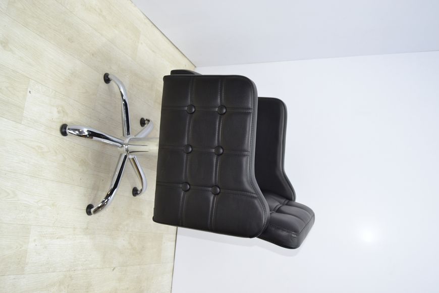 Fotel fryzjerski Dgordgia pięcioramienny kryż bez kół srebny hydraulika